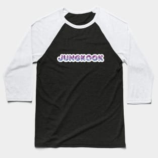 BTS Jungkook sparkling name typography Morcaworks Baseball T-Shirt